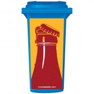 Artistic Soda Bottle Print Wheelie Bin Sticker Panel